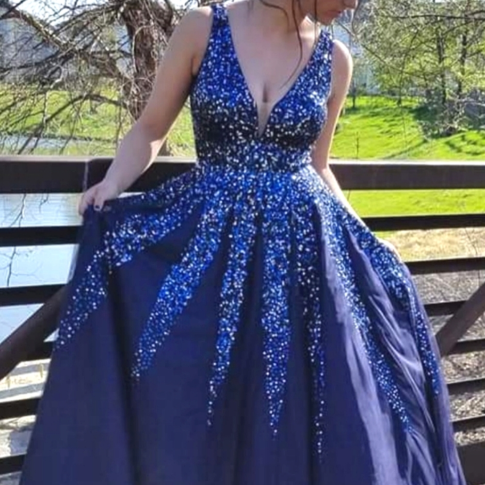 Navy Blue Prom Dress
